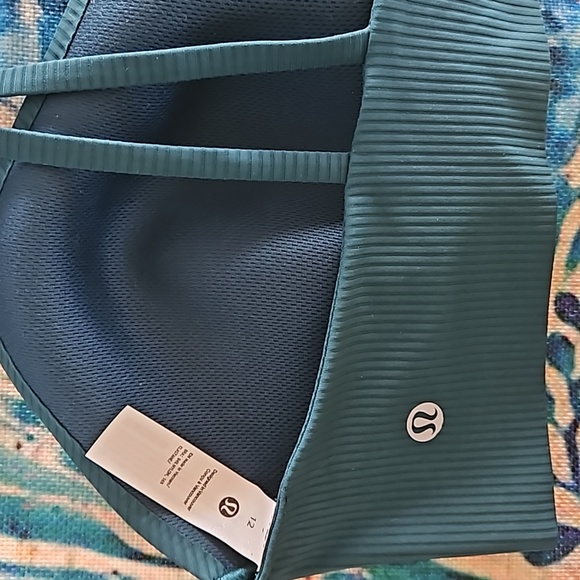 Lululemon Like a Cloud Ribbed Bra Size 12 Storm Teal - Picture 10 of 12